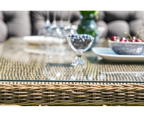 "Латте" плетеный стол из искусственного ротанга 160х90см, цвет соломенный, изображение 8 | Интернет магазин мебели и декора LifeDekor