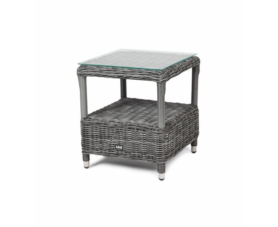 "Форио" столик кофейный из искусственного ротанга, цвет графит | Интернет магазин мебели и декора LifeDekor