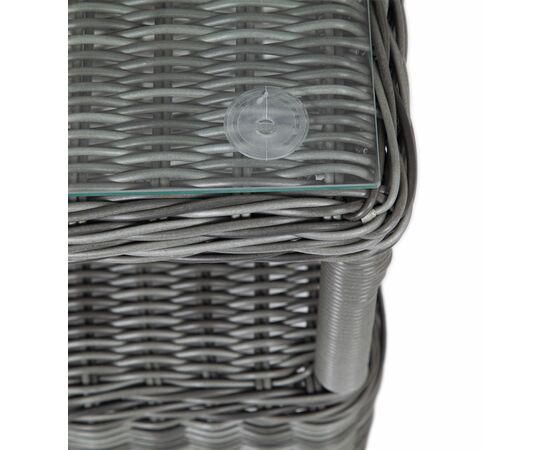 "Форио" столик кофейный из искусственного ротанга, цвет графит, изображение 2 | Интернет магазин мебели и декора LifeDekor