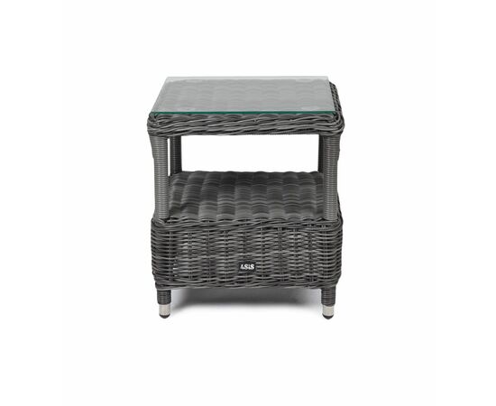 "Форио" столик кофейный из искусственного ротанга, цвет графит, изображение 3 | Интернет магазин мебели и декора LifeDekor