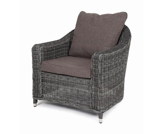 "Кон Панна" кресло из искусственного ротанга, цвет графит | Интернет магазин мебели и декора LifeDekor