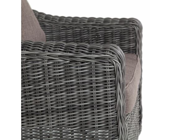 "Кон Панна" кресло из искусственного ротанга, цвет графит, изображение 2 | Интернет магазин мебели и декора LifeDekor