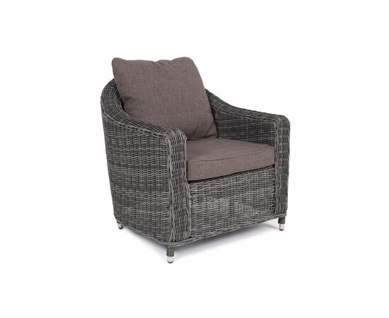 "Кон Панна" кресло из искусственного ротанга, цвет графит, изображение 3 | Интернет магазин мебели и декора LifeDekor