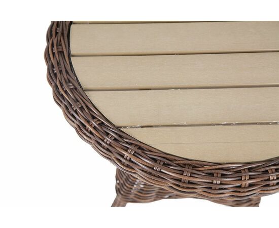 "Равенна" кофейный стол из искусственного ротанга, цвет коричневый, изображение 3 | Интернет магазин мебели и декора LifeDekor