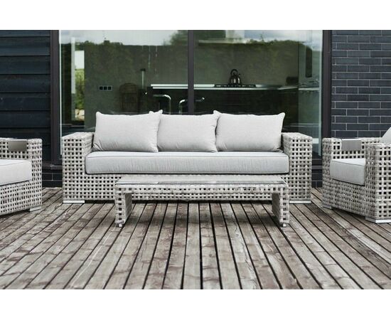 "Тито" лаунж-зона из искусственного ротанга, цвет серый, изображение 4 | Интернет магазин мебели и декора LifeDekor