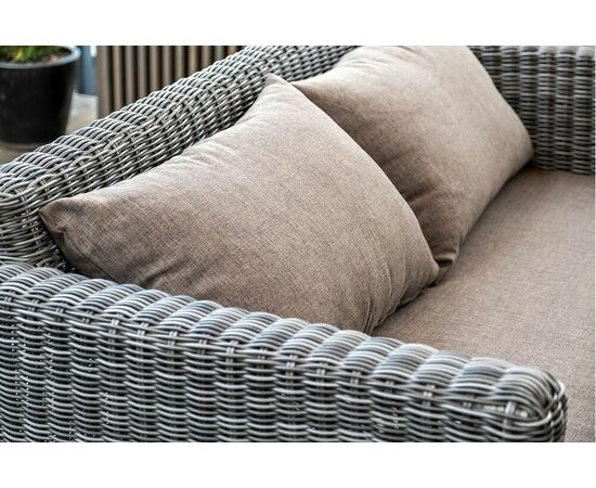 "Капучино" диван из искусственного ротанга двухместный, цвет графит, изображение 6 | Интернет магазин мебели и декора LifeDekor