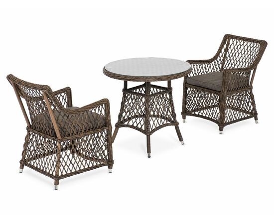 "Эспрессо–80 L" обеденная группа плетеная, цвет коричневый, изображение 2 | Интернет магазин мебели и декора LifeDekor