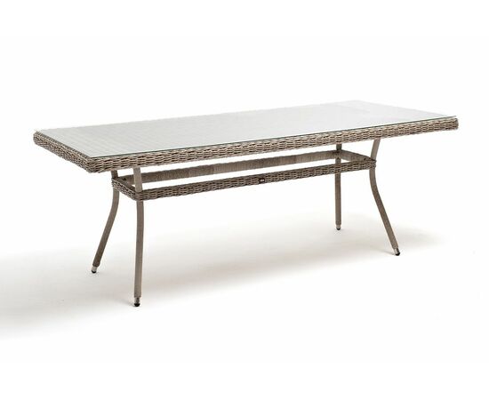 "Латте" плетеный стол из искусственного ротанга 200х90см, цвет бежевый, изображение 3 | Интернет магазин мебели и декора LifeDekor