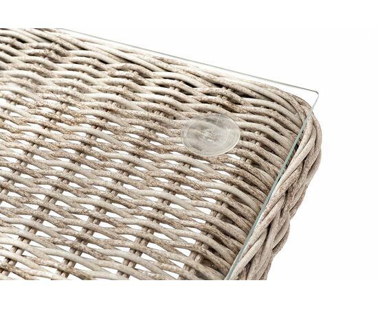 "Латте" плетеный стол из искусственного ротанга 200х90см, цвет бежевый, изображение 5 | Интернет магазин мебели и декора LifeDekor