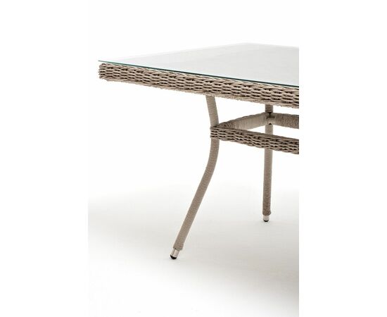 "Латте" плетеный стол из искусственного ротанга 200х90см, цвет бежевый, изображение 7 | Интернет магазин мебели и декора LifeDekor