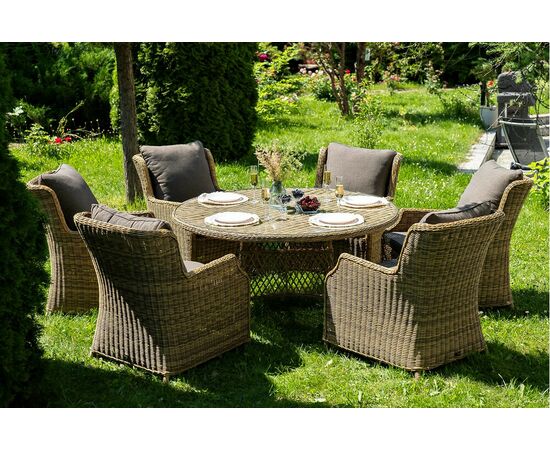 "Эспрессо–150 N" обеденная группа плетеная, цвет соломенный | Интернет магазин мебели и декора LifeDekor