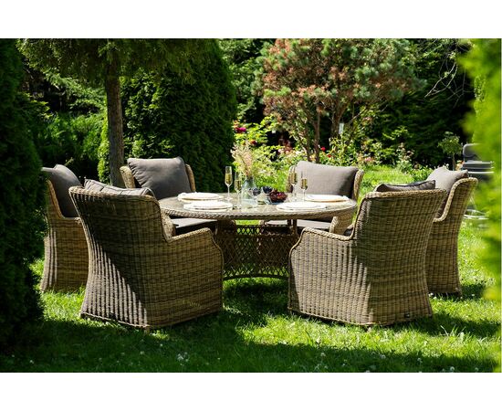 "Эспрессо–150 N" обеденная группа плетеная, цвет соломенный, изображение 2 | Интернет магазин мебели и декора LifeDekor