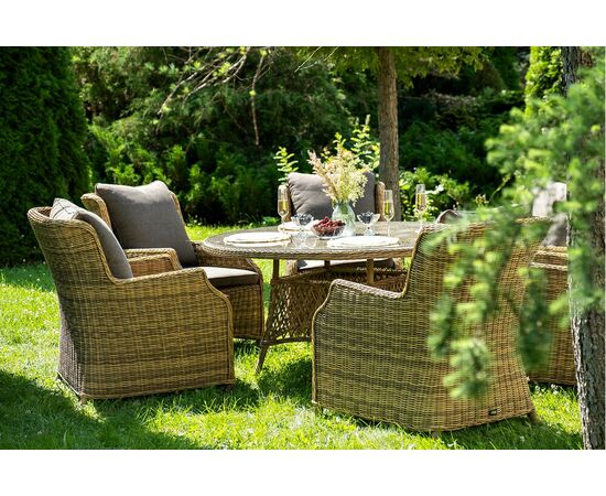 "Эспрессо–150 N" обеденная группа плетеная, цвет соломенный, изображение 4 | Интернет магазин мебели и декора LifeDekor