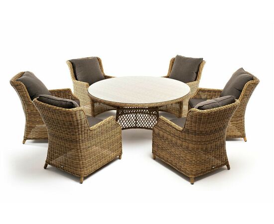 "Эспрессо–150 N" обеденная группа плетеная, цвет соломенный, изображение 15 | Интернет магазин мебели и декора LifeDekor