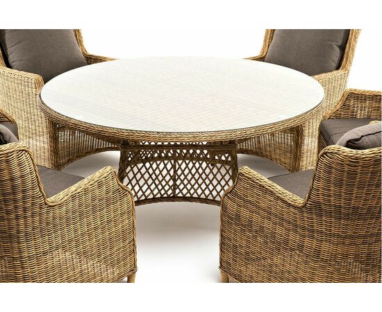 "Эспрессо–150 N" обеденная группа плетеная, цвет соломенный, изображение 17 | Интернет магазин мебели и декора LifeDekor