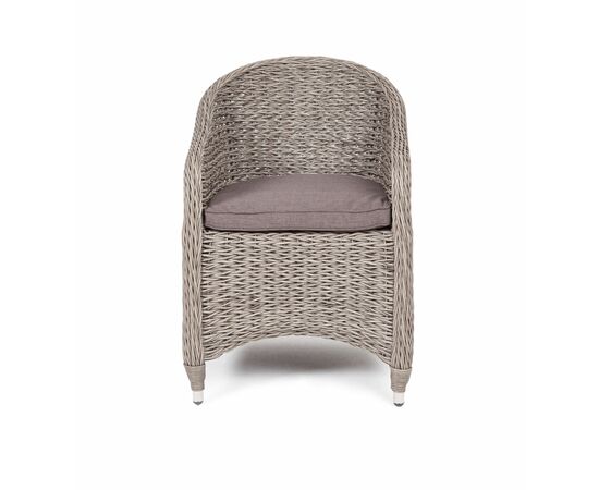 "Равенна" плетеное кресло из искусственного ротанга (гиацинт), цвет серый, изображение 2 | Интернет магазин мебели и декора LifeDekor