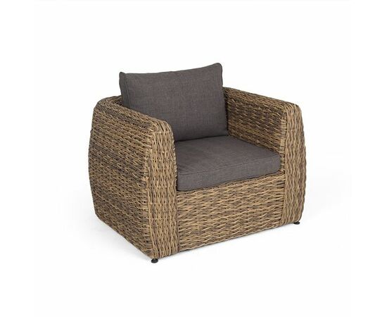 "Кальяри" кресло из искусственного ротанга (гиацинт), цвет соломенный, изображение 3 | Интернет магазин мебели и декора LifeDekor