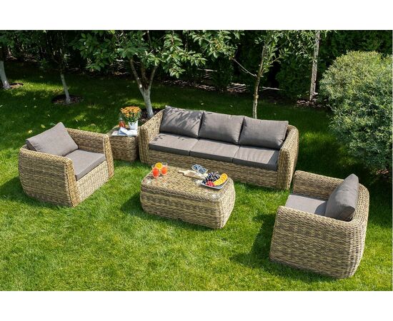 "Кальяри" кресло из искусственного ротанга (гиацинт), цвет соломенный, изображение 7 | Интернет магазин мебели и декора LifeDekor