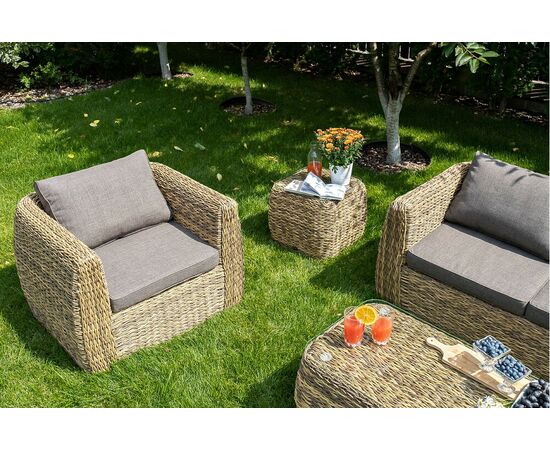 "Кальяри" кресло из искусственного ротанга (гиацинт), цвет соломенный, изображение 9 | Интернет магазин мебели и декора LifeDekor