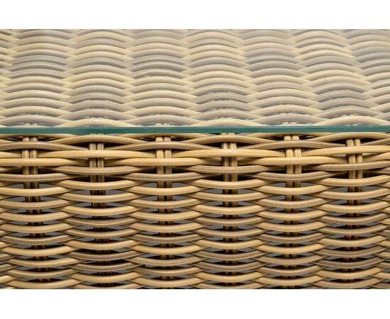 "Боно" журнальный столик из искусственного ротанга, цвет соломенный, изображение 5 | Интернет магазин мебели и декора LifeDekor