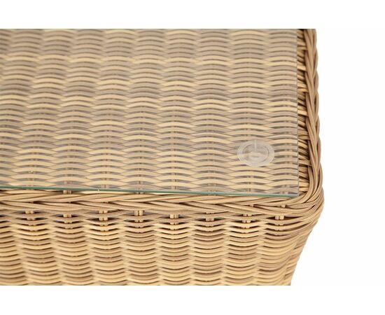 "Капучино" журнальный столик из искусственного ротанга, цвет соломенный, изображение 4 | Интернет магазин мебели и декора LifeDekor