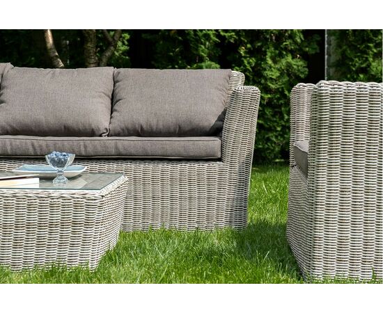 "Капучино" лаунж-зона из искусственного ротанга, цвет бежевый, изображение 5 | Интернет магазин мебели и декора LifeDekor