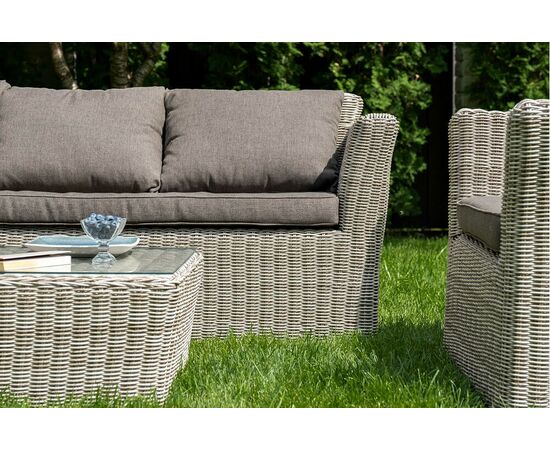 "Капучино" лаунж-зона из искусственного ротанга, цвет бежевый, изображение 8 | Интернет магазин мебели и декора LifeDekor