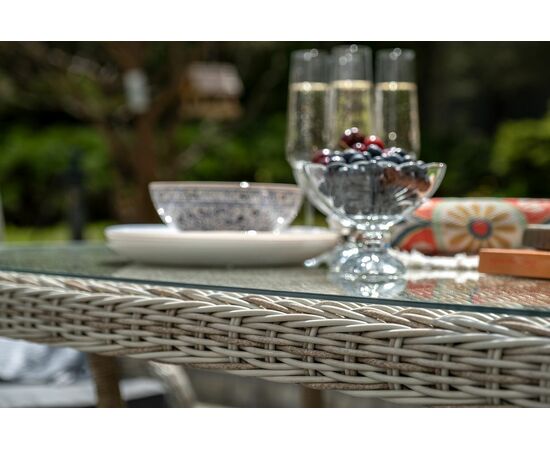 "Неаполь" обеденная группа плетеная из искусственного ротанга, цвет соломенный, изображение 16 | Интернет магазин мебели и декора LifeDekor