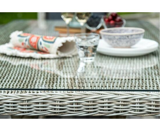 "Неаполь" обеденная группа плетеная из искусственного ротанга, цвет соломенный, изображение 17 | Интернет магазин мебели и декора LifeDekor