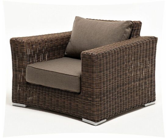 "Боно" кресло из искусственного ротанга, цвет коричневый | Интернет магазин мебели и декора LifeDekor