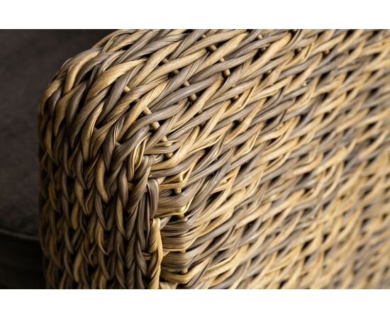 "Кальяри" диван из искусственного ротанга (гиацинт) трехместный, цвет соломенный, изображение 12 | Интернет магазин мебели и декора LifeDekor