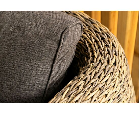 "Кальяри" диван из искусственного ротанга (гиацинт) трехместный, цвет соломенный, изображение 13 | Интернет магазин мебели и декора LifeDekor