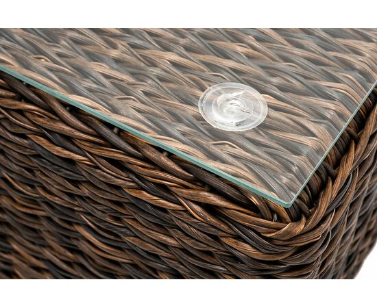 "Лунго" журнальный столик плетеный (гиацинт), цвет коричневый, изображение 4 | Интернет магазин мебели и декора LifeDekor