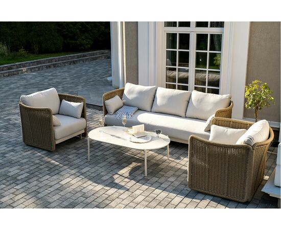 "Аликанте" лаунж-зона из искусственного ротанга, цвет соломенный | Интернет магазин мебели и декора LifeDekor