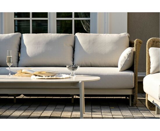 "Аликанте" лаунж-зона из искусственного ротанга, цвет соломенный, изображение 7 | Интернет магазин мебели и декора LifeDekor