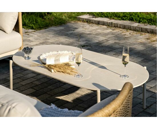 "Аликанте" лаунж-зона из искусственного ротанга, цвет соломенный, изображение 8 | Интернет магазин мебели и декора LifeDekor