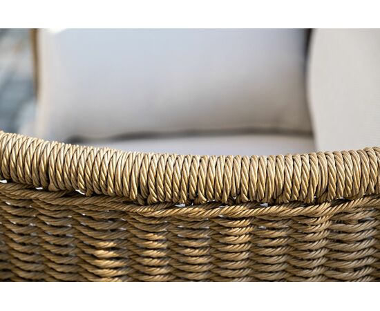 "Аликанте" лаунж-зона из искусственного ротанга, цвет соломенный, изображение 12 | Интернет магазин мебели и декора LifeDekor