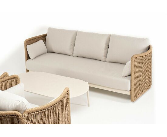 "Аликанте" лаунж-зона из искусственного ротанга, цвет соломенный, изображение 19 | Интернет магазин мебели и декора LifeDekor