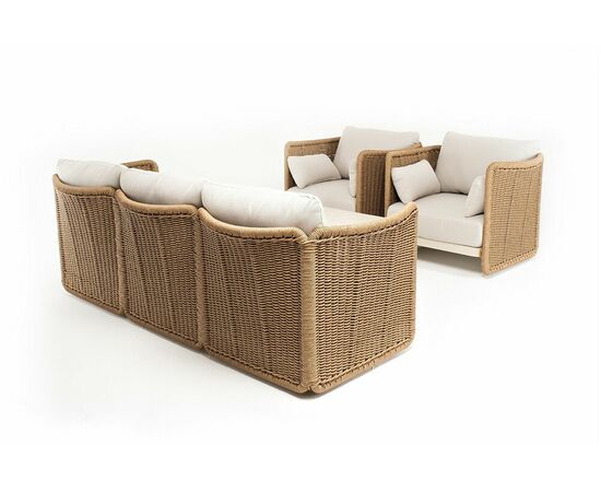 "Аликанте" лаунж-зона из искусственного ротанга, цвет соломенный, изображение 20 | Интернет магазин мебели и декора LifeDekor