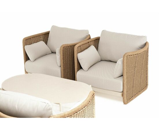 "Аликанте" лаунж-зона из искусственного ротанга, цвет соломенный, изображение 22 | Интернет магазин мебели и декора LifeDekor