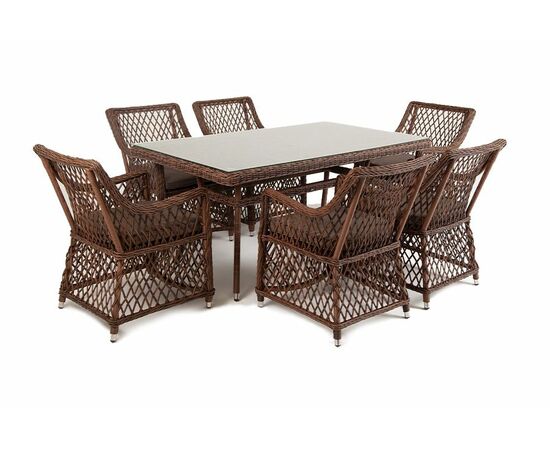 "Латте" обеденная группа плетеная, цвет коричневый, изображение 3 | Интернет магазин мебели и декора LifeDekor