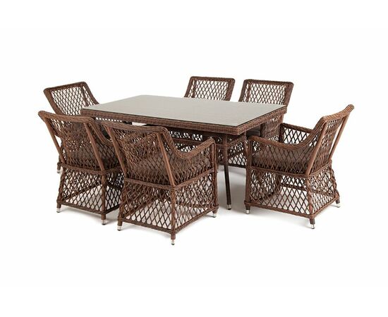 "Латте" обеденная группа плетеная, цвет коричневый, изображение 5 | Интернет магазин мебели и декора LifeDekor