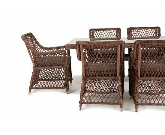 "Латте" обеденная группа плетеная, цвет коричневый, изображение 7 | Интернет магазин мебели и декора LifeDekor