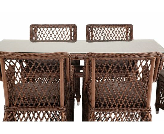 "Латте" обеденная группа плетеная, цвет коричневый, изображение 8 | Интернет магазин мебели и декора LifeDekor
