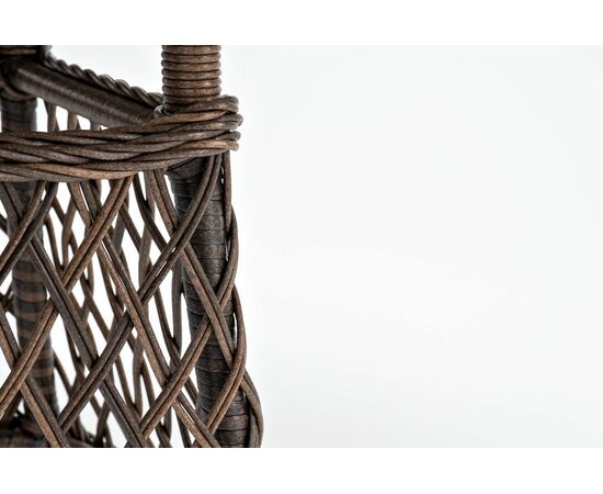 "Эспрессо" плетеный круглый стол, диаметр 80 см, цвет коричневый, изображение 5 | Интернет магазин мебели и декора LifeDekor