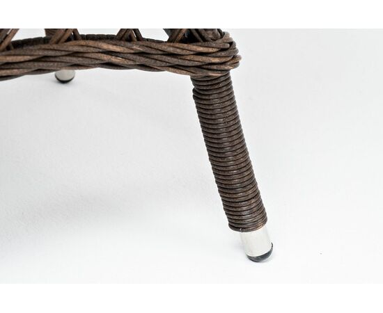 "Эспрессо" плетеный круглый стол, диаметр 80 см, цвет коричневый, изображение 7 | Интернет магазин мебели и декора LifeDekor