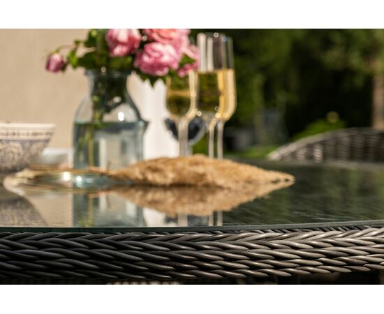 "Эспрессо–150 R" обеденная группа плетеная, цвет графит, изображение 10 | Интернет магазин мебели и декора LifeDekor