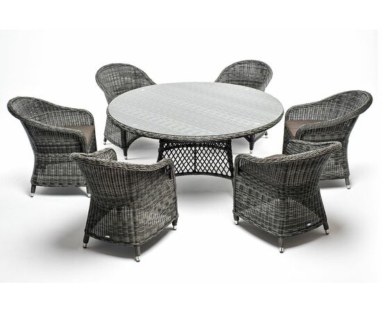 "Эспрессо–150 R" обеденная группа плетеная, цвет графит, изображение 14 | Интернет магазин мебели и декора LifeDekor