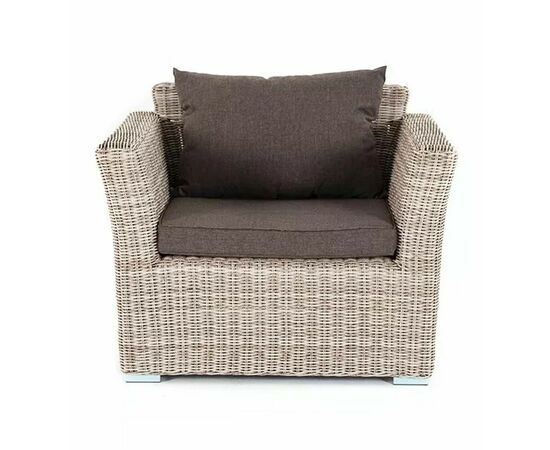 "Капучино" кресло из искусственного ротанга, цвет бежевый, изображение 2 | Интернет магазин мебели и декора LifeDekor