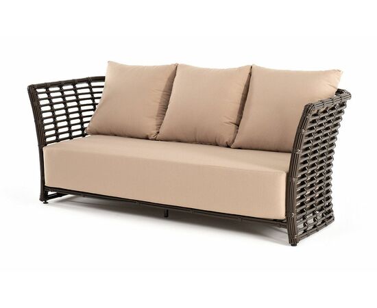 "Валенсия" диван из искусственного ротанга трехместный, цвет бронзовый | Интернет магазин мебели и декора LifeDekor